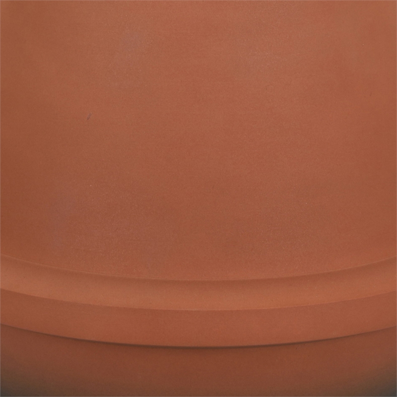 Benjara Decorative Flower Vase- Terracotta Inspired Orange Ceramic 10 Inch
