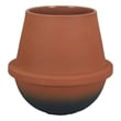 Benjara Decorative Flower Vase- Terracotta Inspired Orange Ceramic 10 Inch