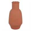 Benjara Decorative Flower Vase- Terracotta Inspired Orange Ceramic 15 Inch