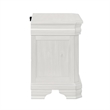Benjara Lynda Nightstand- 2 Drawers Metal Handles- White Acacia Wood 27 Inch