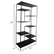 Benjara Dean Plant Stand with 8 Shelves and Tiered Design- Black Metal 80 Inch
