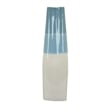 Benjara Cobb Accent Vase- Slender Silhouette Blue White Ceramic 27 Inch