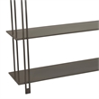 Benjara Bush Plant Display Stand- Modern 3 Tier Gray Metal Finish- 32 Inch