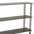 Benjara Bush Plant Display Stand- Modern 3 Tier Gray Metal Finish- 32 Inch