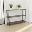 Benjara Bush Plant Display Stand- Modern 3 Tier Gray Metal Finish- 32 Inch