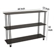 Benjara Bush Plant Display Stand- Modern 3 Tier Brown Metal Finish- 32 Inch