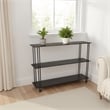 Benjara Bush Plant Display Stand- Modern 3 Tier Brown Metal Finish- 32 Inch
