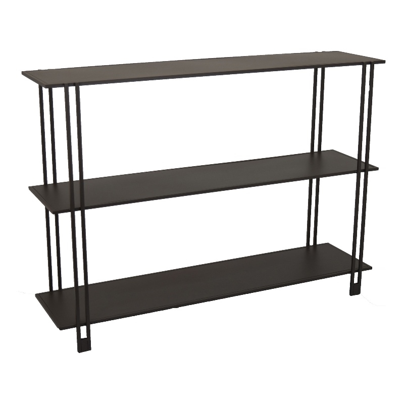 Benjara Bush Plant Display Stand- Modern 3 Tier Brown Metal Finish- 32 Inch