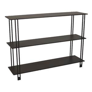 Benjara Bush Plant Display Stand- Modern 3 Tier Brown Metal Finish- 32 Inch