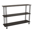 Benjara Bush Plant Display Stand- Modern 3 Tier Brown Metal Finish- 32 Inch