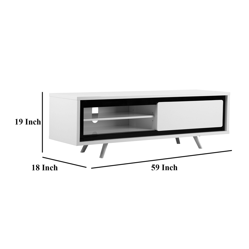 Benjara Hle TV Stand Media Console- Low Profile 59