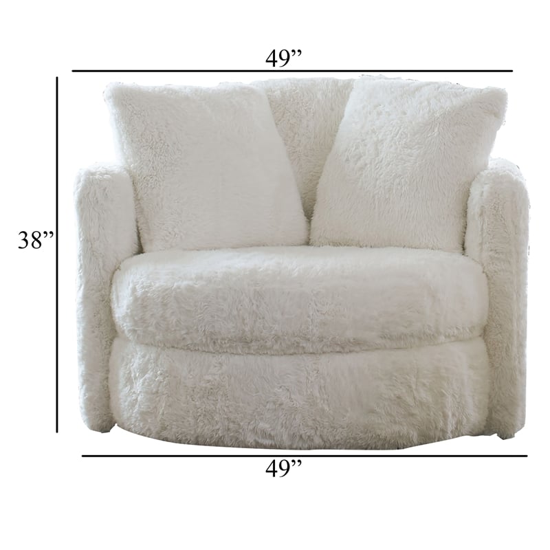 Benjara Rane Swivel Accent Chair- 49