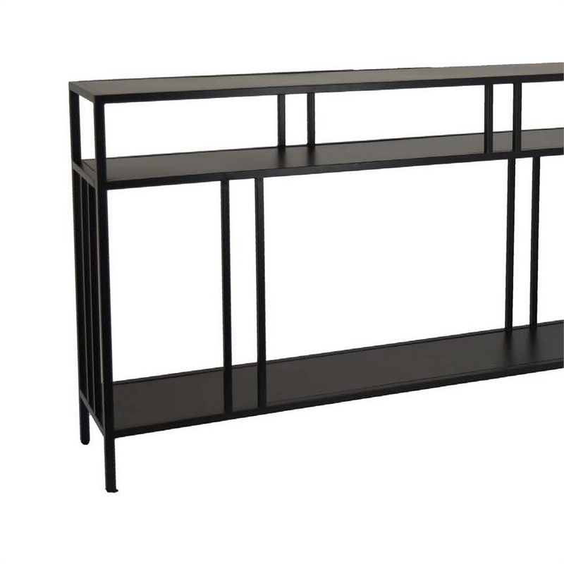 Benjara Plant Display Stand- 3 Tier Black Metal- Modern Industrial 48 Inch