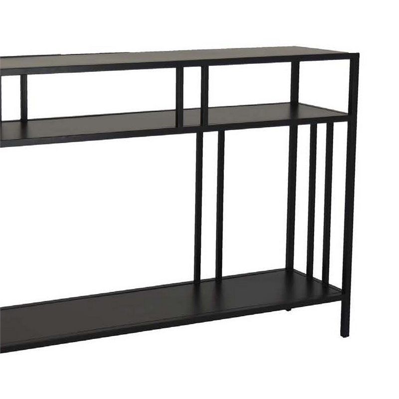 Benjara Plant Display Stand- 3 Tier Black Metal- Modern Industrial 48 Inch