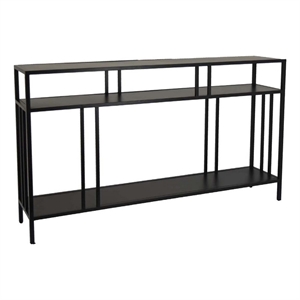 Benjara Plant Display Stand- 3 Tier Black Metal- Modern Industrial 48 Inch