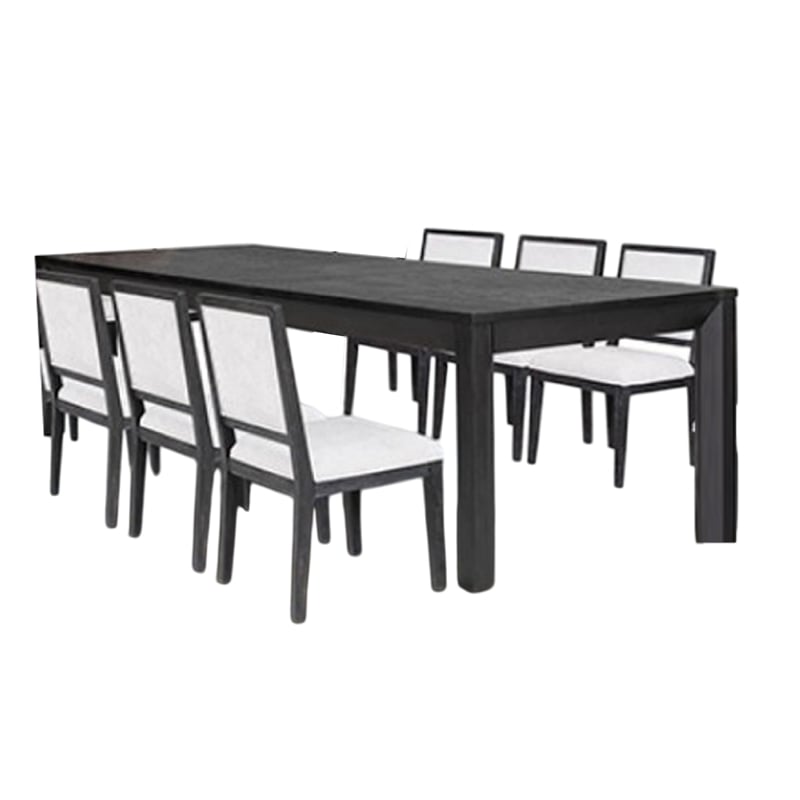 Benjara Kizie 7pc Dining Table Set- 94-118