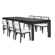 Benjara Kizie 7pc Dining Table Set- 94-118