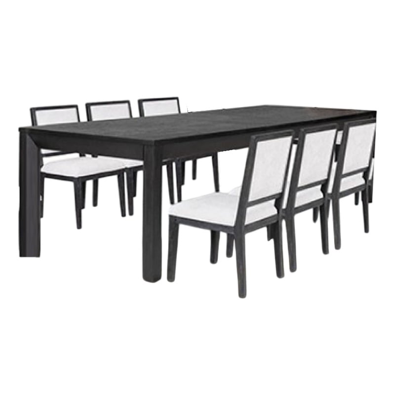 Benjara Kizie 7pc Dining Table Set- 94-118