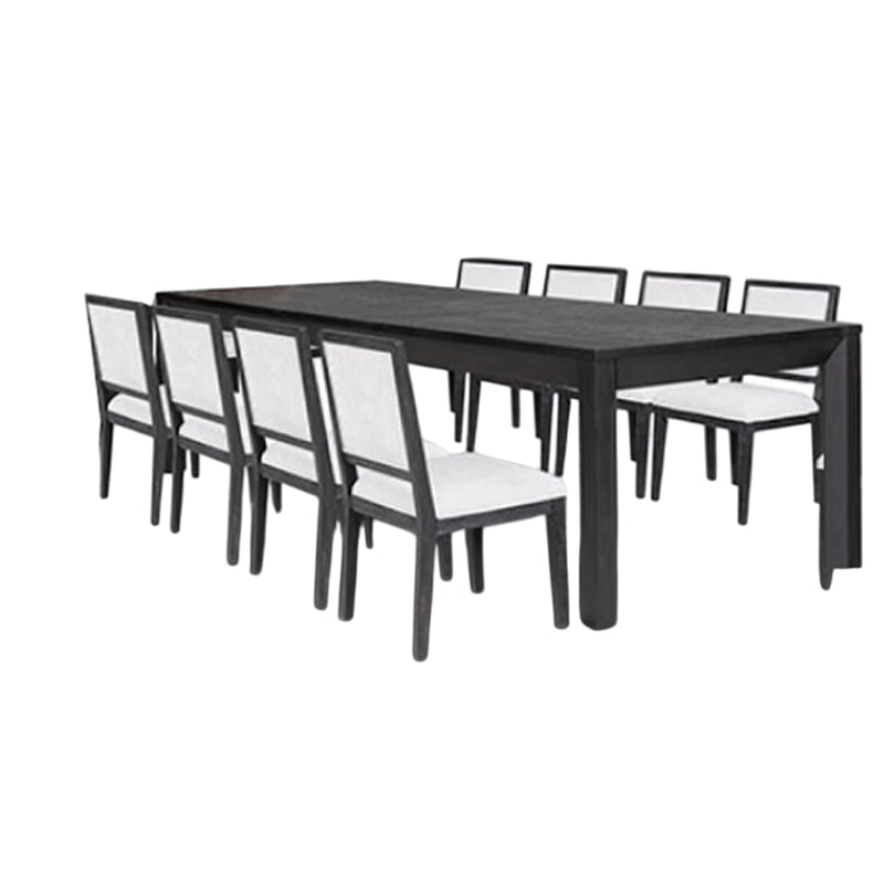 Benjara Kizie 9pc Dining Table Set- 94-118