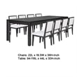 Benjara Kizie 9pc Dining Table Set- 94-118