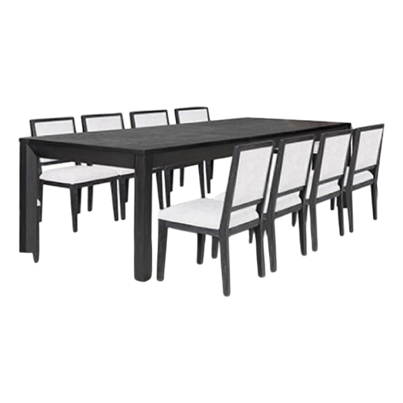 Benjara Kizie 9pc Dining Table Set- 94-118