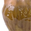 Benjara Balie Accent Vase- Brown Ceramic- Irregular Top Edge- Modern 10 Inch