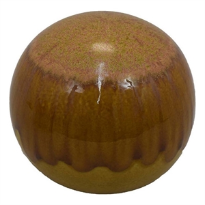 Benjara Mary Tabletop Accent Decor- Modern Round Orb- 10&quot Brown Ceramic