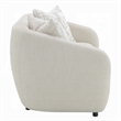 Benjara Tiena Loveseat- 2 Accent Throw Pillows- Modern Beige Linen- 67 Inch