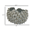 Benjara Nina Decorative Bowl- Light Blue- Textured Coral Gray Ceramic- 11 Inch