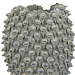 Benjara Nina Decorative Bowl- Light Blue- Textured Coral Gray Ceramic- 13 Inch