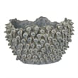 Benjara Nina Decorative Bowl- Light Blue- Coral Textured Gray Ceramic- 14 Inch