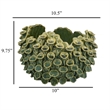 Benjara Nina Decorative Bowl- Textured Green Ceramic- Abstract Coral- 11 Inch