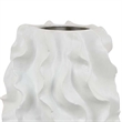 Benjara Decorative Vase- White Ceramic- Textured 19