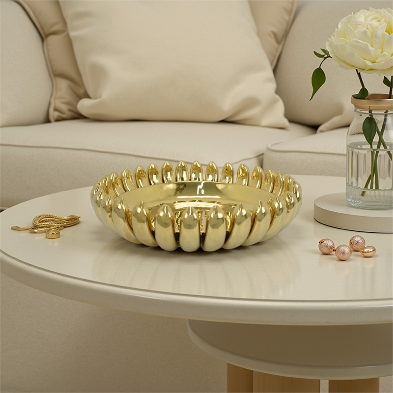 Benjara Zoma Accent Bowl- 16