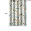 Benjara Carie Shower Curtain- 72 Inch- Fun Coastal Seashell Print Microfiber