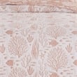 Benjara Amy 3 Piece Queen Quilt Set- Coastal Theme- Soft Pink White Polyester