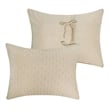 Benjara Xumi 2 Piece Twin Size Quilt Set- Beige Channel- Polyester and Cotton
