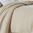 Benjara Xumi 2 Piece Twin Size Quilt Set- Beige Channel- Polyester and Cotton