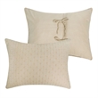 Benjara Xumi 2 Piece Twin Size Quilt Set- Beige Channel- Polyester and Cotton