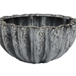 Benjara Kiara Decorative Bowl- Aqua Gray Ceramic Textured Design- 15 Inch