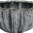Benjara Kiara Decorative Bowl- Aqua Gray Ceramic Textured Design- 15 Inch