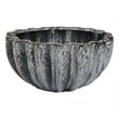 Benjara Kiara Decorative Bowl- Aqua Gray Ceramic Textured Design- 15 Inch