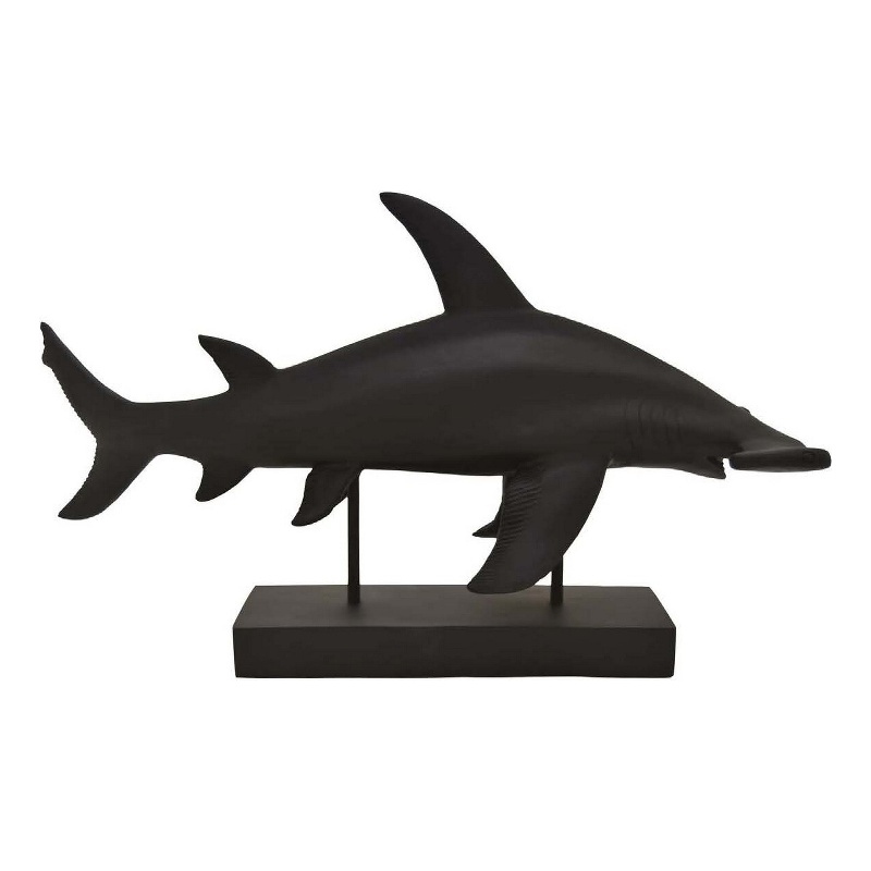 Benjara Tabletop Accent Decor Piece- Hammerhead Shark- 21