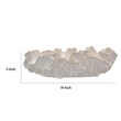 Benjara Decorative Accent Bowl- 18 Inch- Natural Wavelike Body- White Ceramic