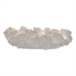 Benjara Decorative Accent Bowl- 18 Inch- Natural Wavelike Body- White Ceramic