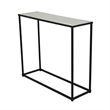 Benjara Kellie Nesting Plant Stand Table Set of 3- Black Metal- Glass Tops
