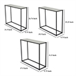 Benjara Kellie Nesting Plant Stand Table Set of 3- Black Metal- Glass Tops