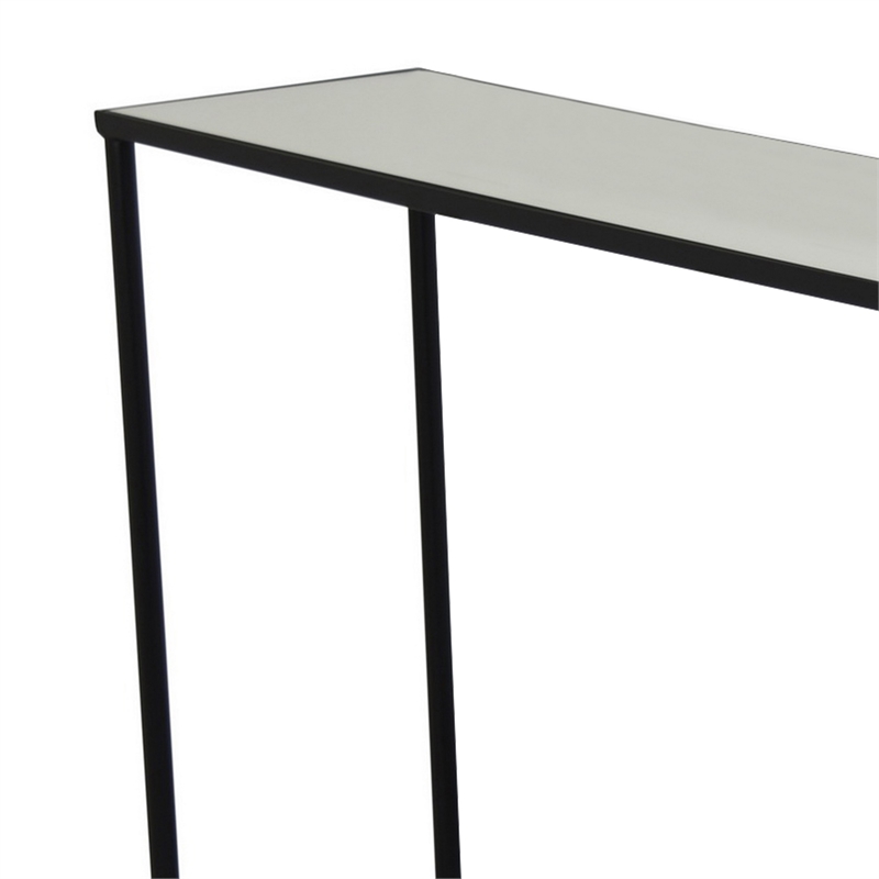 Benjara Kellie Nesting Plant Stand Table Set of 3- Black Metal- Glass Tops