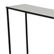 Benjara Kellie Nesting Plant Stand Table Set of 3- Black Metal- Glass Tops