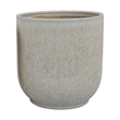 Benjara Lyna Accent Planter Set of 2- White Gray Ceramic Smooth Glossy Texture